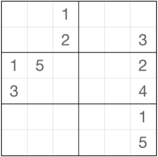 Anti-König-Sudoku 6x6