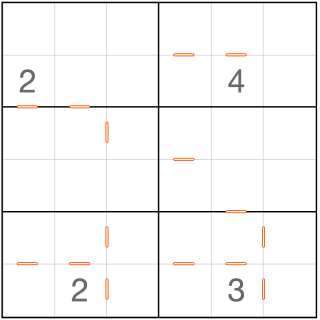 Aufeinanderfolgendes Sudoku 6x6