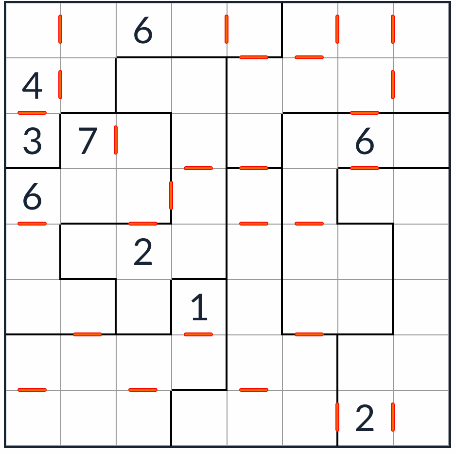 Anti-King-unregelmäßige aufeinanderfolgende Sudoku 8x8