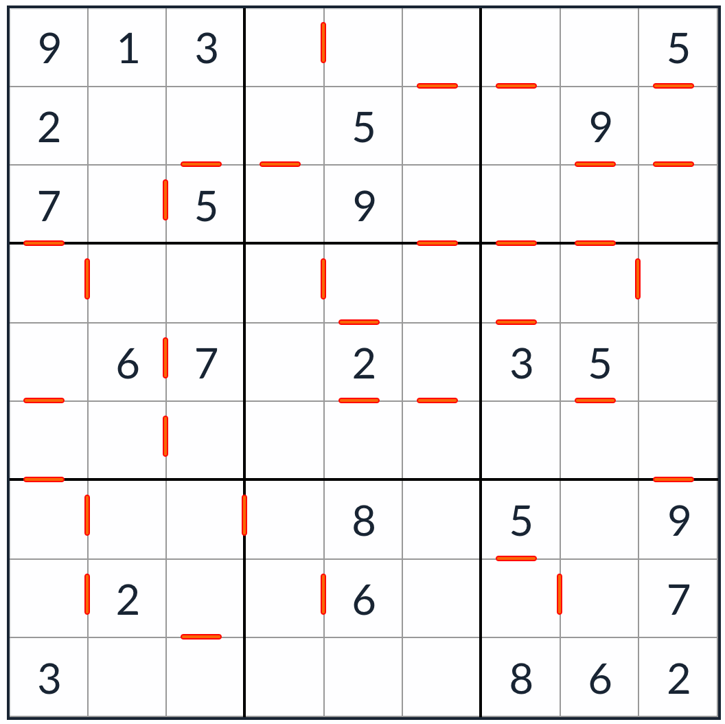 Anti-King-aufeinanderfolgende Sudoku