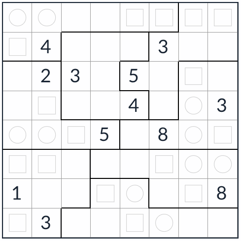 Anti-King-unregelmäßige gleichmäßige Sudoku 8x8