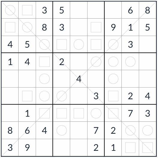 Diagonales Even-Odd Sudoku