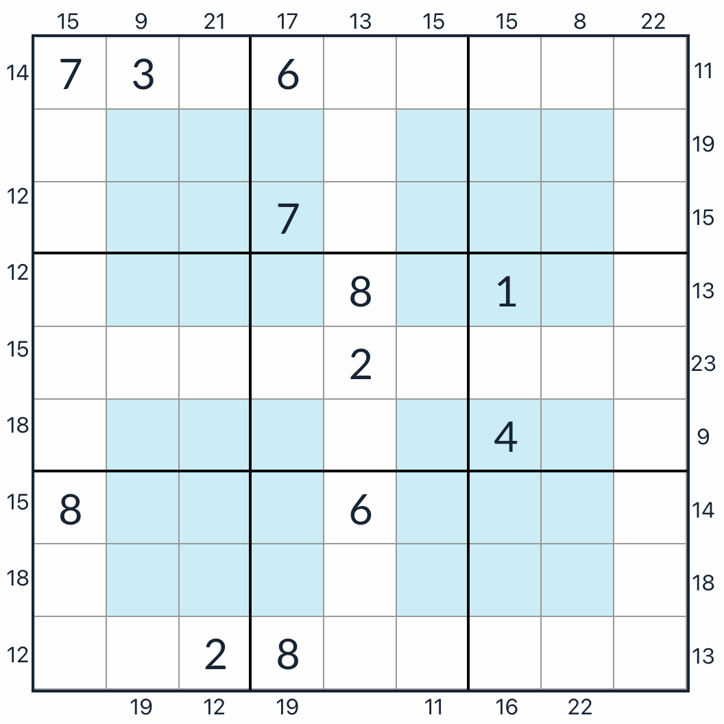 Anti-Ritter-Hyperrahmen Sudoku