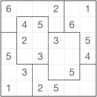 Puzzle-Sudoku 6x6