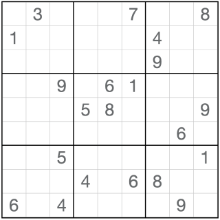 Nicht aufeinanderfolgendes Sudoku
