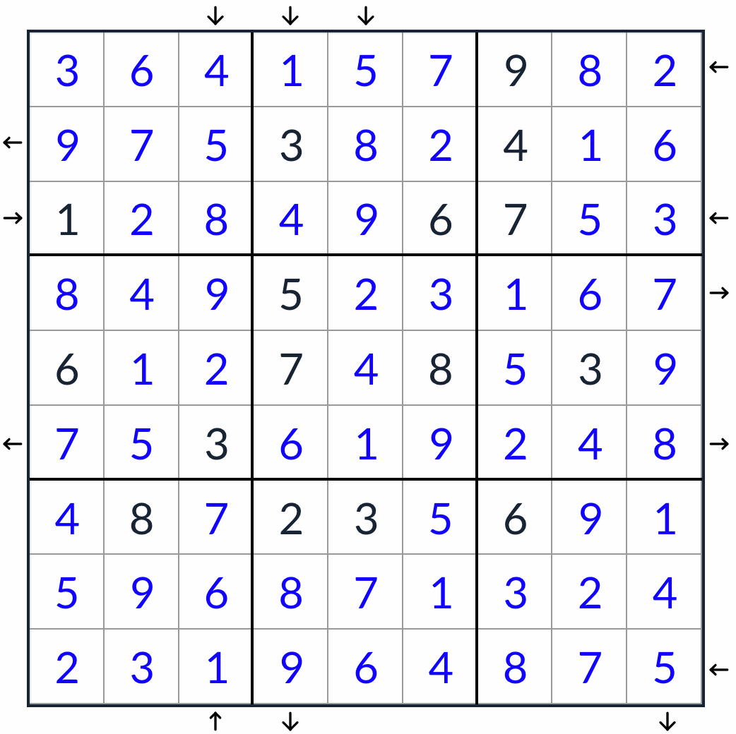 Anti-King-Rossini Sudoku-Lösung