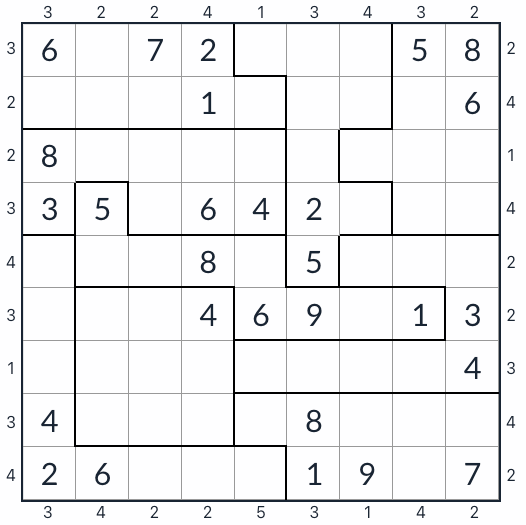 Anti-King-unregelmäßiger Wolkenkratzer Sudoku