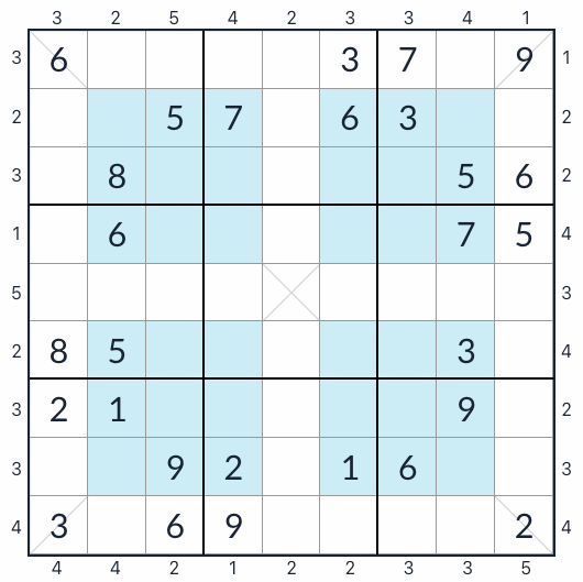 Hyper -diagonaler Wolkenkratzer Sudoku