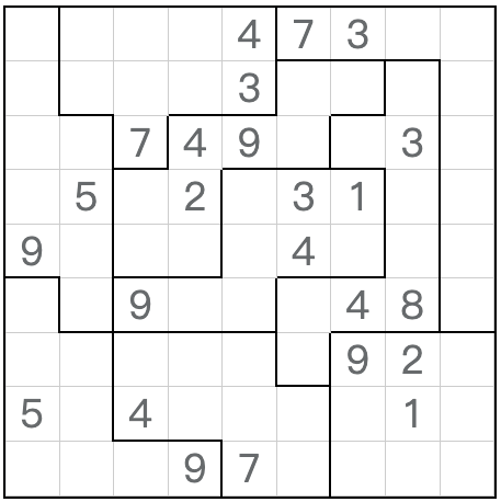 Zwillingskorrespondierer Jigsaw Sudoku