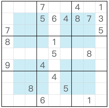 Zwillingskorrespondierender Anti-Ritter-Hyper-Sudoku