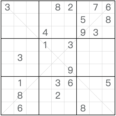 Zwilling entsprechende diagonale Anti-King-Sudoku