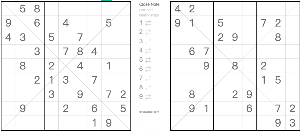 Twin entsprechende diagonale Anti-Knight-Sudoku-Frage