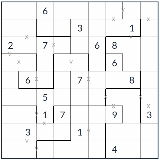 Unregelmäßiger XV Sudoku