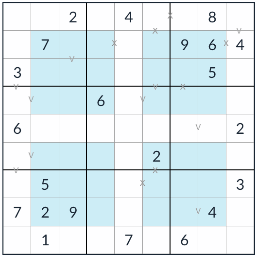 Anti-Knight-Hyper XV Sudoku
